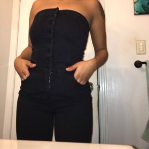 Danielle denim jumpsuit- black